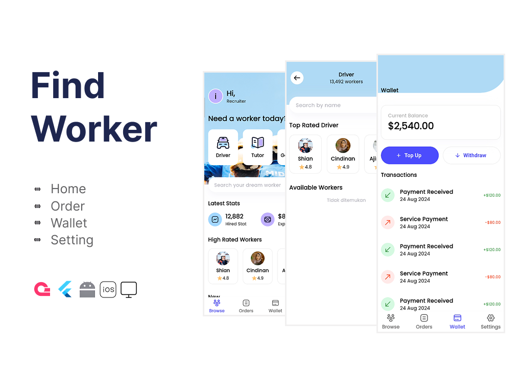 Find Worker - Flutter App